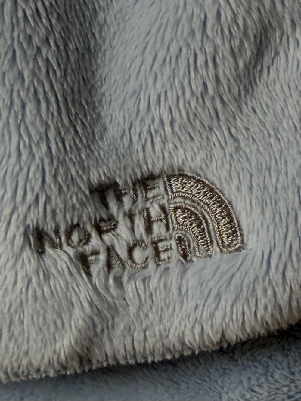 THE NORTHFACE, fleece light blue scarf